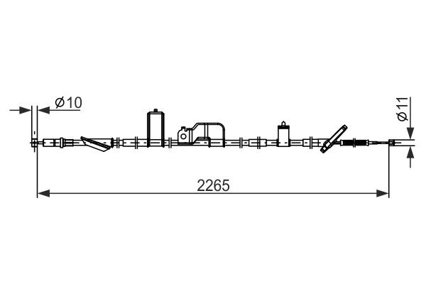 BOSCH Tautrekk, håndbremse 1 987 482 918 BOSCH 1987482918 Bremsewire Honda Insight ZE2/ZE3 pris