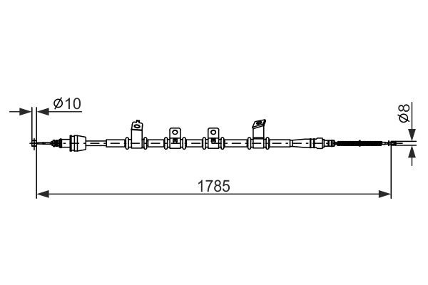 Tautrekk, håndbremse BOSCH 1 987 482 922 BOSCH 1 987 482 922 Håndbremse foran og bak Kia SOUL 2017