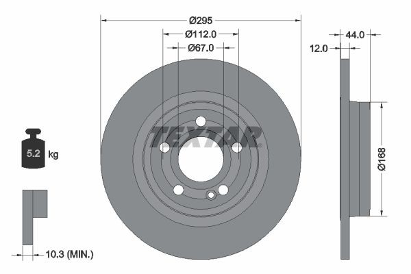 TEXTAR Brake disc 92323203 TEXTAR 92323203 Brake disc MERCEDES-BENZ GLA (H247) GLA 200 (247.787) 163 hp 2025