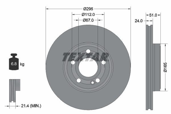 TEXTAR Disco de travão 92323505 TEXTAR 92323505 Disco de travão MERCEDES-BENZ Classe A Sedan (W177) A 160 d (177.102) 95 cv 2019