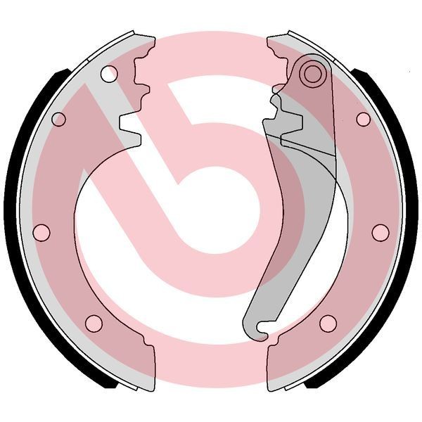 BREMBO Handbremsbeläge S A6 509 S A6 509 BREMBO LANCIA Handbremse hinten und vorne