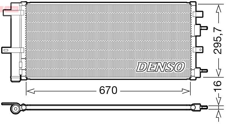 Kondensaator, kliimaseade DENSO DCN10053 DENSO DCN10053: Kliimaradiaator Ford GALAXY 2018