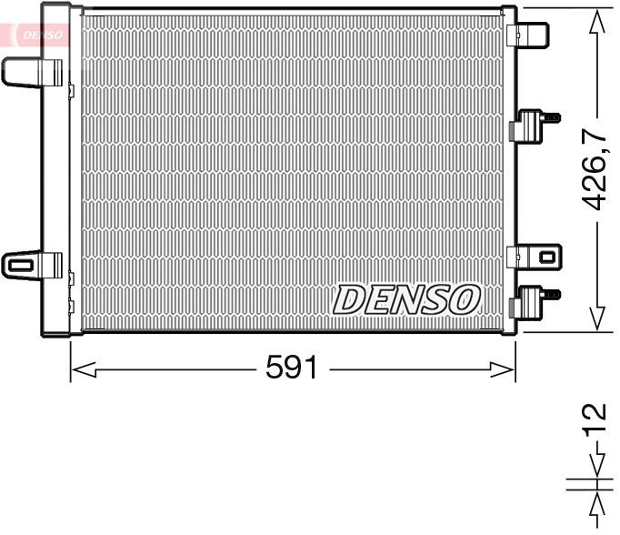 DENSO Condensor voor airco DCN17063 Airconditioning condensor DENSO A-Klasse DCN17063 goedkoop