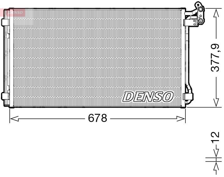 DENSO Kondenzátor klimatizácie DCN32068 Chladič klimatizácie DENSO Volkswagen JETTA DCN32068