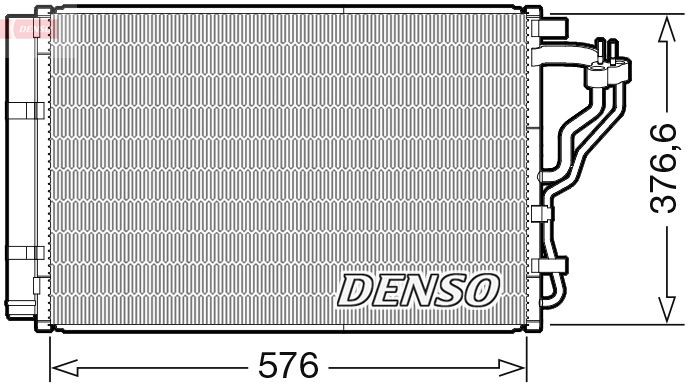 DENSO Kondensor, klimatanläggning DCN43008 DCN43008 DENSO kondensor klimatanläggning KIA CARENS