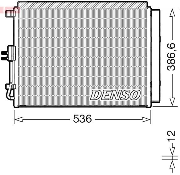 DENSO Lauhdutin, ilmastointilaite DCN43009 DCN43009 DENSO Ilmastoinnin lauhdutin Hyundai i30 hinta