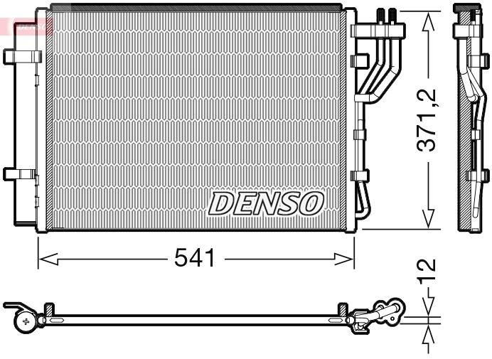 DENSO Kondensor, klimatanläggning DCN43010 DCN43010 DENSO kondensor ac KIA CARENS