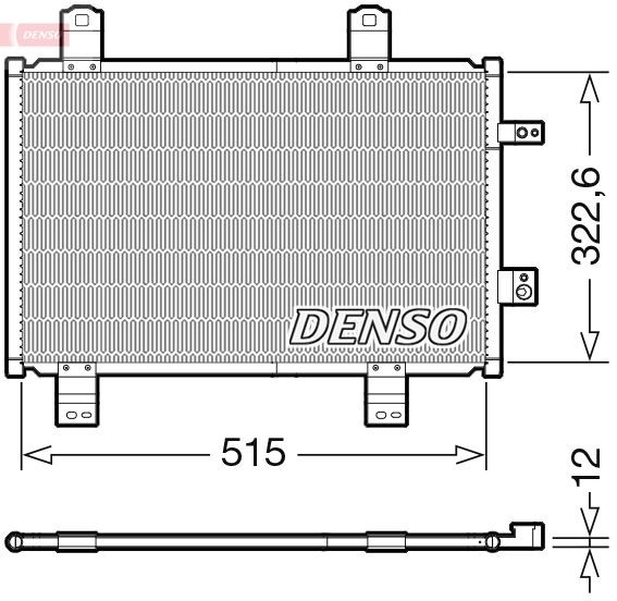 DENSO Kondensator, klimaanlegg DCN44018 Radiator AC DENSO TRIBUTE DCN44018 billige