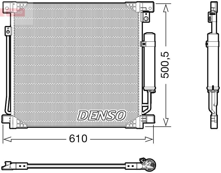 DENSO Condenseur, climatisation DCN45013 DCN45013 Radiateur de clim MITSUBISHI SPACE STAR DENSO