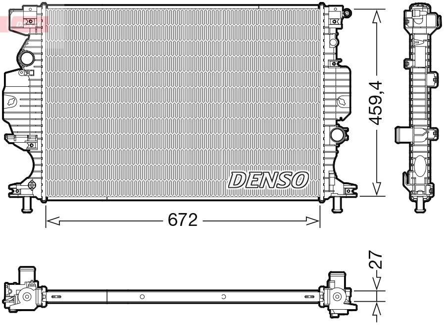 DENSO Radiateur DRM10120 Ford SIERRA Radiateur, koelvloeistof DENSO DRM10120