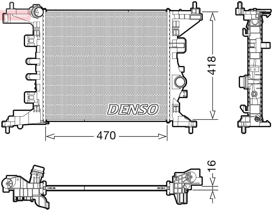 Engine radiator DENSO DRM20121 DENSO DRM20121 Opel MERIVA 2016 Radiators price