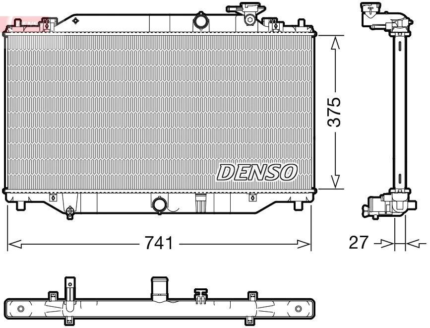 Radiateur DENSO DRM44049 DENSO DRM44049: Radiator Mazda 3 2000