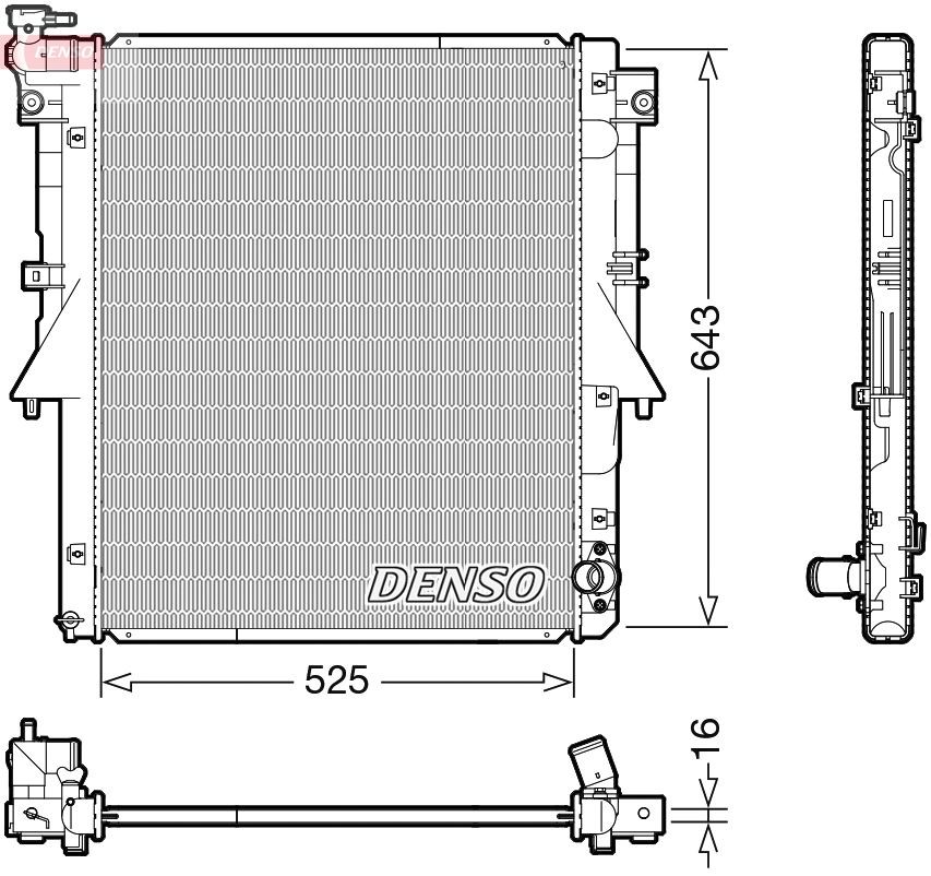 DENSO Radiateur DRM45054 Radiateur DENSO ECLIPSE DRM45054 goedkoop