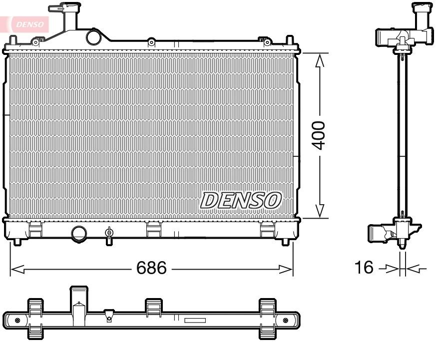 DENSO Radiateur DRM45056 Koelmodule DENSO ECLIPSE DRM45056 goedkoop