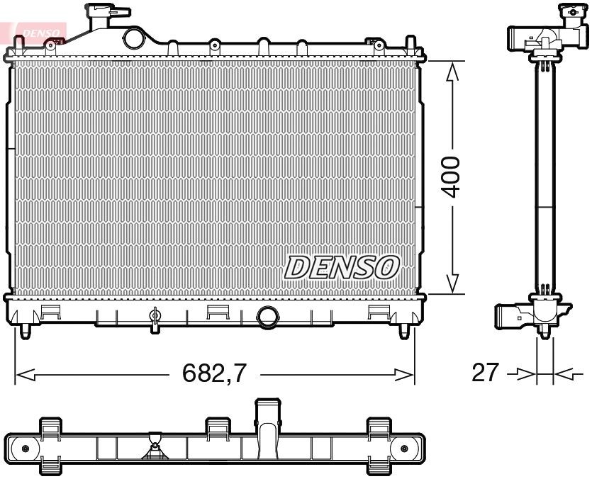 Radiateur DENSO DRM45058 DENSO DRM45058 Radiateur MITSUBISHI ECLIPSE 2009