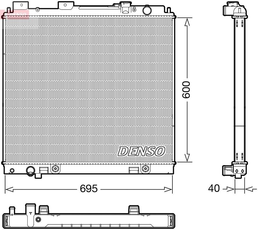DENSO Chladič motora DRM46068 DRM46068 Chladič motora DENSO NISSAN 200 SX