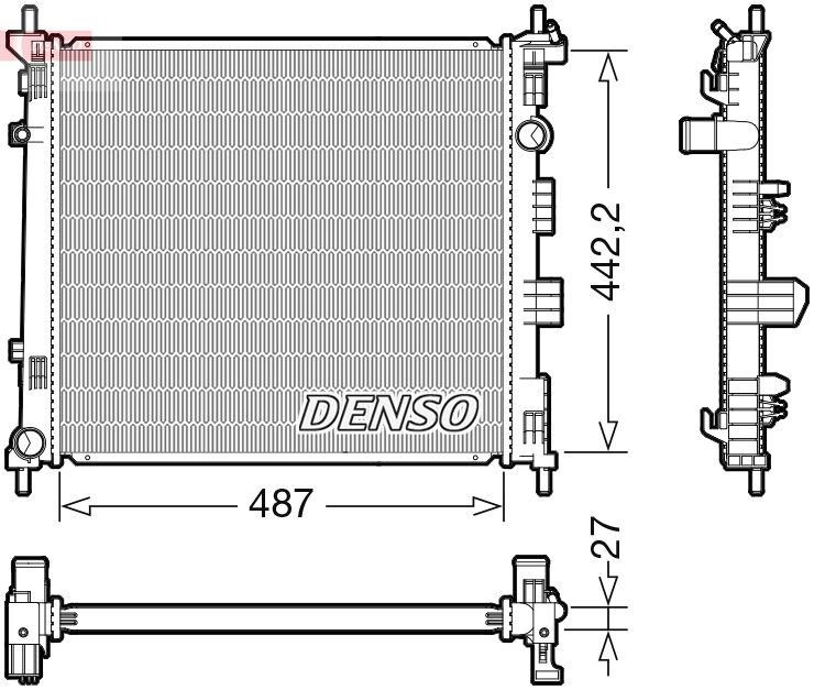 DENSO Chladič motora DRM46070 Chladič motora DENSO Nissan 200 SX DRM46070