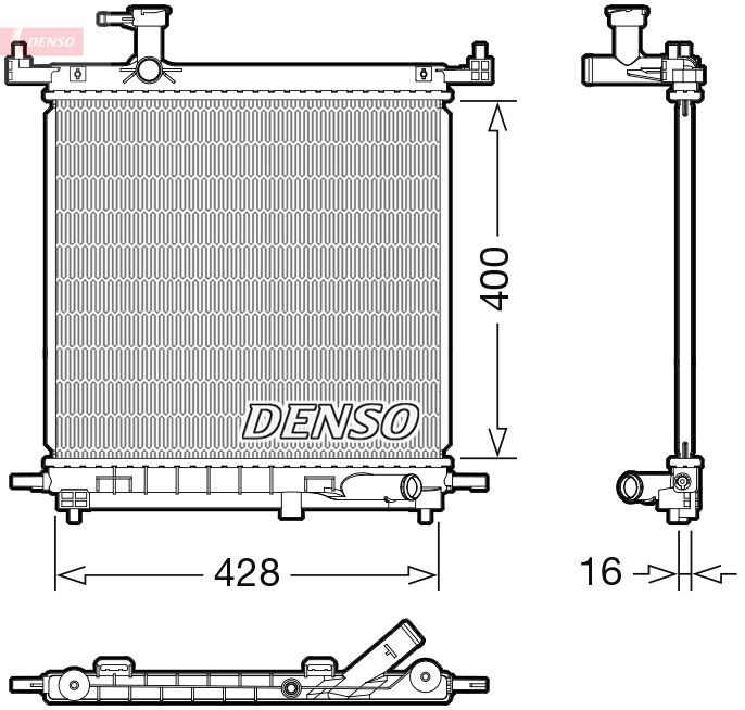 DENSO Radiateur du moteur DRM46072 Nissan BLUEBIRD Radiateur de refroidissement moteur DENSO DRM46072