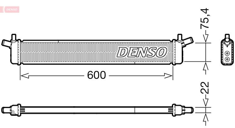 DENSO Radiaator, mootorijahutus DRM50136 Mootori jahutusradiaator DENSO AYGO DRM50136 odav