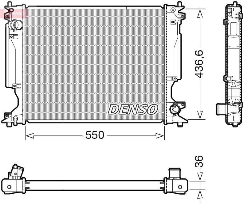 DENSO Chladič motora DRM51014 DRM51014 Chladič motora LEXUS UX DENSO