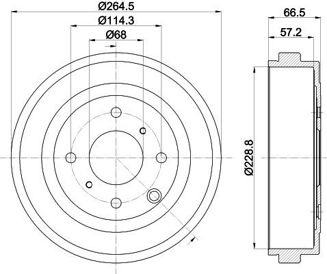 MINTEX Brake drum MBD412 MBD412 MINTEX brake drums NISSAN
