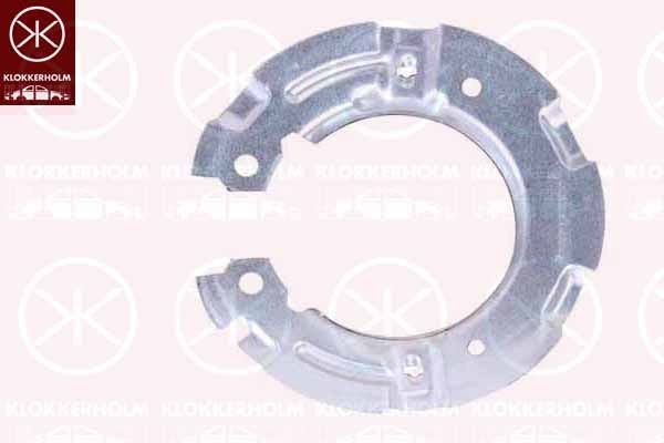 KLOKKERHOLM Έλασμα πιτσιλίσματος, δισκόπλακα 0085870 0085870 Λαμαρινένιο προστατευτικό BMW X2 KLOKKERHOLM