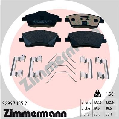 ZIMMERMANN Remblokken 22997.185.2 Race-remblokken ZIMMERMANN XC 90 22997.185.2 goedkoop