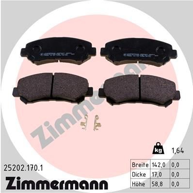 ZIMMERMANN Bremseklodser 25202.170.1 Sports bremseklodser ZIMMERMANN Suzuki GRAND VITARA 25202.170.1