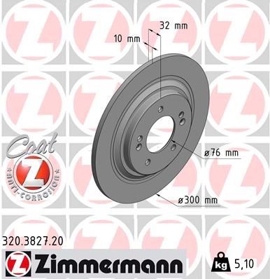 ZIMMERMANN Bromsskiva 320.3827.20 320.3827.20 ZIMMERMANN bromsskivor sport HYUNDAI ACCENT