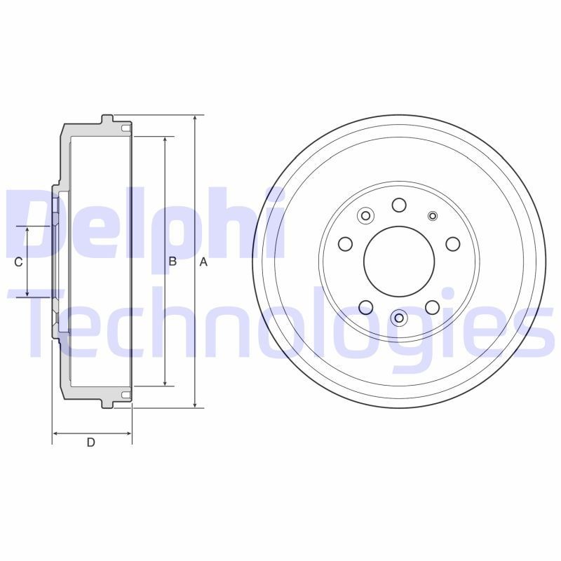 DELPHI Tambour de frein BF578 Tambour de frein DELPHI 929 BF578 pas cher
