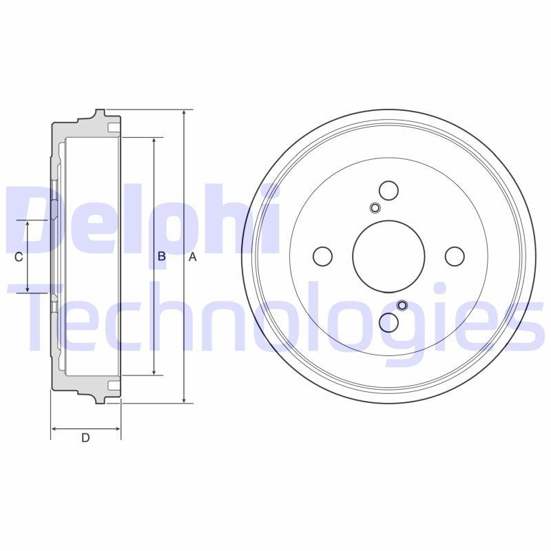DELPHI Bremsetromle BF605 Tromlebremser DELPHI AYGO BF605 billig