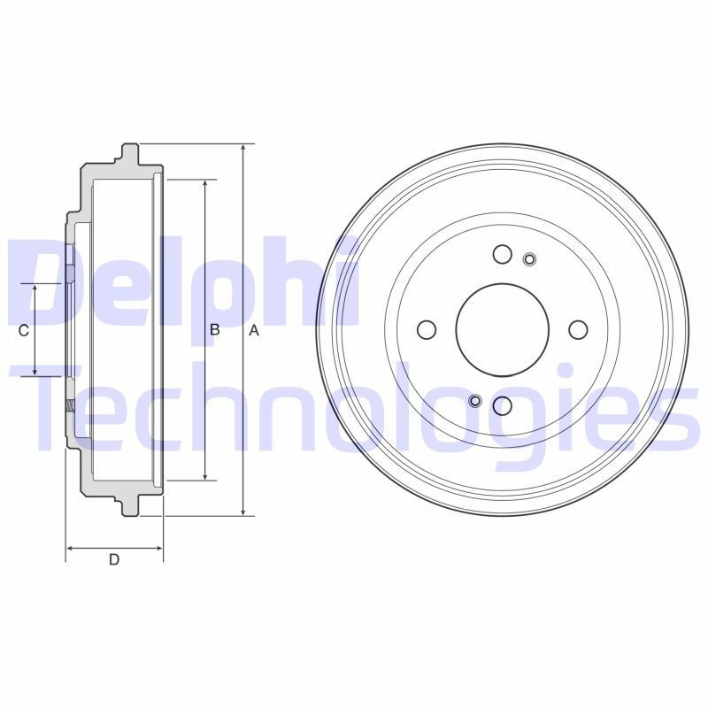 DELPHI Bromstrumma BF606 DELPHI BF606 Bromstrumma HONDA Prelude I Coupe (SN) bak och fram