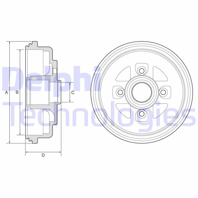 DELPHI Bremsetromle BF607 BF607 Bremsetromler DELPHI MG METRO