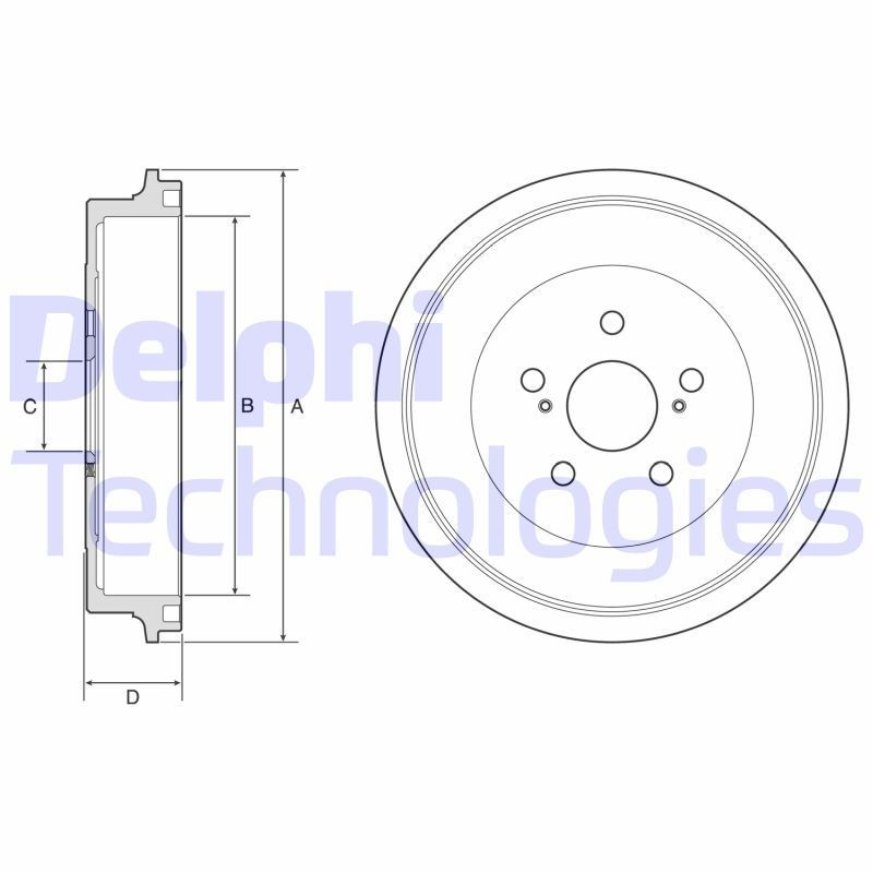 DELPHI Brzdový bubon BF610 DELPHI BF610 Brzdový bubon Alfa Romeo 33 lacné