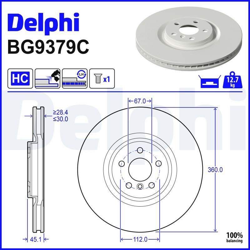 DELPHI Bremsscheibe BG9379C BG9379C Bremsscheiben BMW 8er DELPHI kaufen