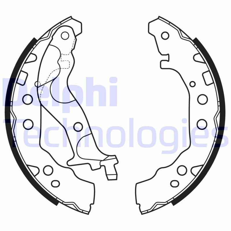 DELPHI Bremsebakkesæt LS2175 Tromlebremser DELPHI AYGO LS2175 billig