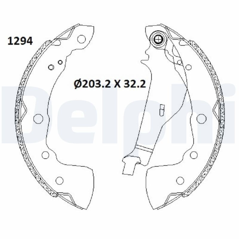 DELPHI Bremsbackensatz LS2181 Bremsklötze für Trommelbremse DELPHI Nissan NV400 LS2181