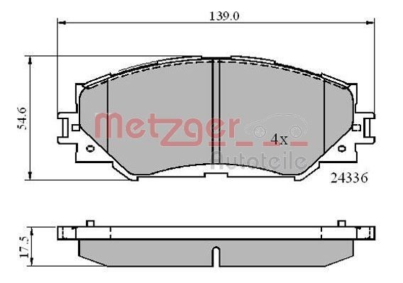 METZGER Bromsbelägg 1170873 1170873 METZGER bromsbelägg sport Subaru OUTBACK