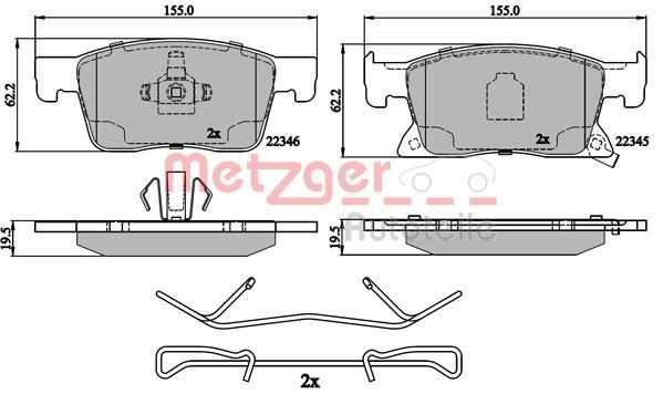 METZGER Τακάκια φρένων 1170903 1170903 METZGER Αγωνιστικά τακάκια Opel φθηνά