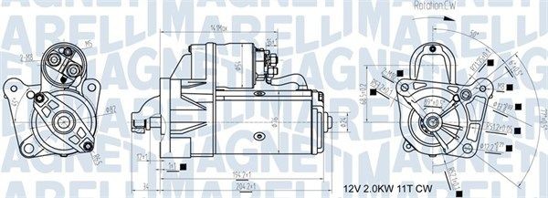 MAGNETI MARELLI Motorino avviamento 063721193010 063721193010 Motorino avviamento VOLVO 740 MAGNETI MARELLI costo