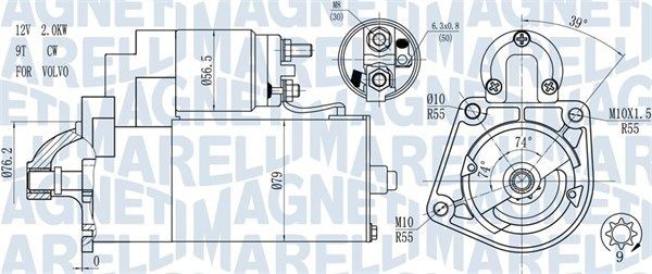 MAGNETI MARELLI Štartér 063721271010 063721271010 Štartér VOLVO 740 MAGNETI MARELLI