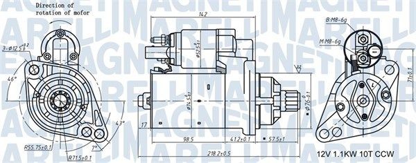 Anlasser MAGNETI MARELLI 063721322010 MAGNETI MARELLI 063721322010: Starter Motor Volkswagen PASSAT 2005