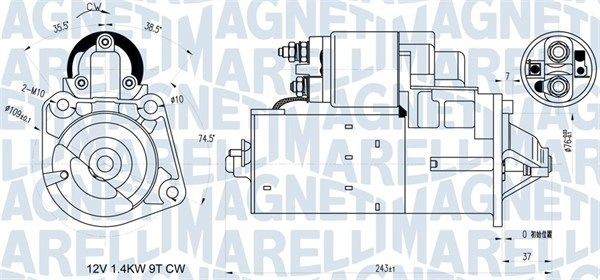 MAGNETI MARELLI Startmotor 063721398010 063721398010 MAGNETI MARELLI startmotor VOLVO V40 Kombi