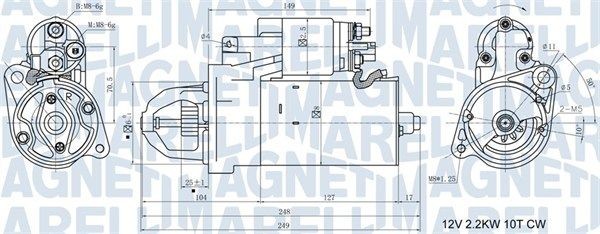 Starter MAGNETI MARELLI 063721411010 MAGNETI MARELLI 063721411010 Starter Volkswagen PHAETON 2004