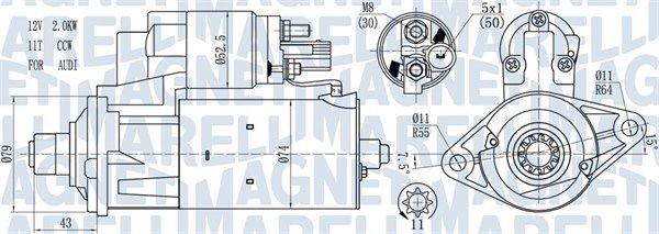 MAGNETI MARELLI Starteris 063721584010 MAGNETI MARELLI 063721584010 Starteris Tiguan Allspace (BW2) cena