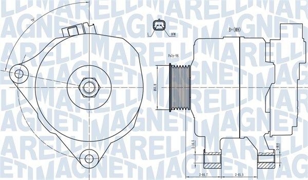 MAGNETI MARELLI Dynamo 063731499010 Dynamo MAGNETI MARELLI 206 063731499010 billige