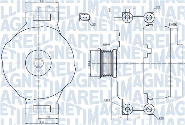MAGNETI MARELLI Generator 063731773010 063731773010 MAGNETI MARELLI dynamo BMW Z3