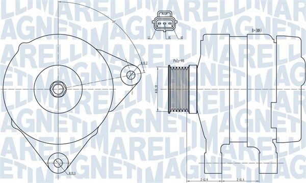 MAGNETI MARELLI Alternator 063731834010 063731834010 MAGNETI MARELLI alternator MAZDA