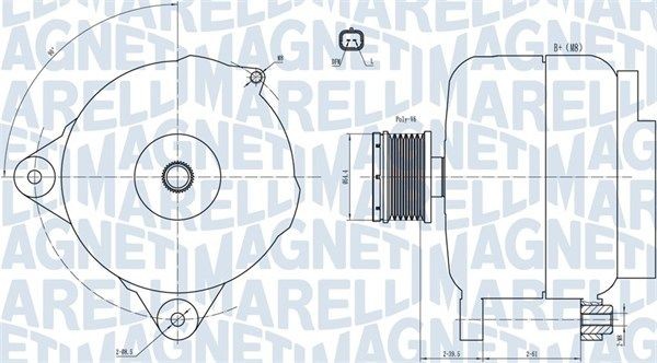 MAGNETI MARELLI Laturi 063731876010 063731876010 MAGNETI MARELLI Laturi PORSCHE 911
