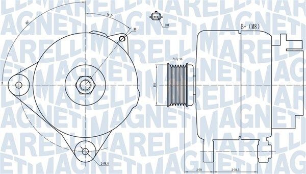 MAGNETI MARELLI Dynamo / Alternator 063731887010 063731887010 Alternator RENAULT EXPRESS MAGNETI MARELLI